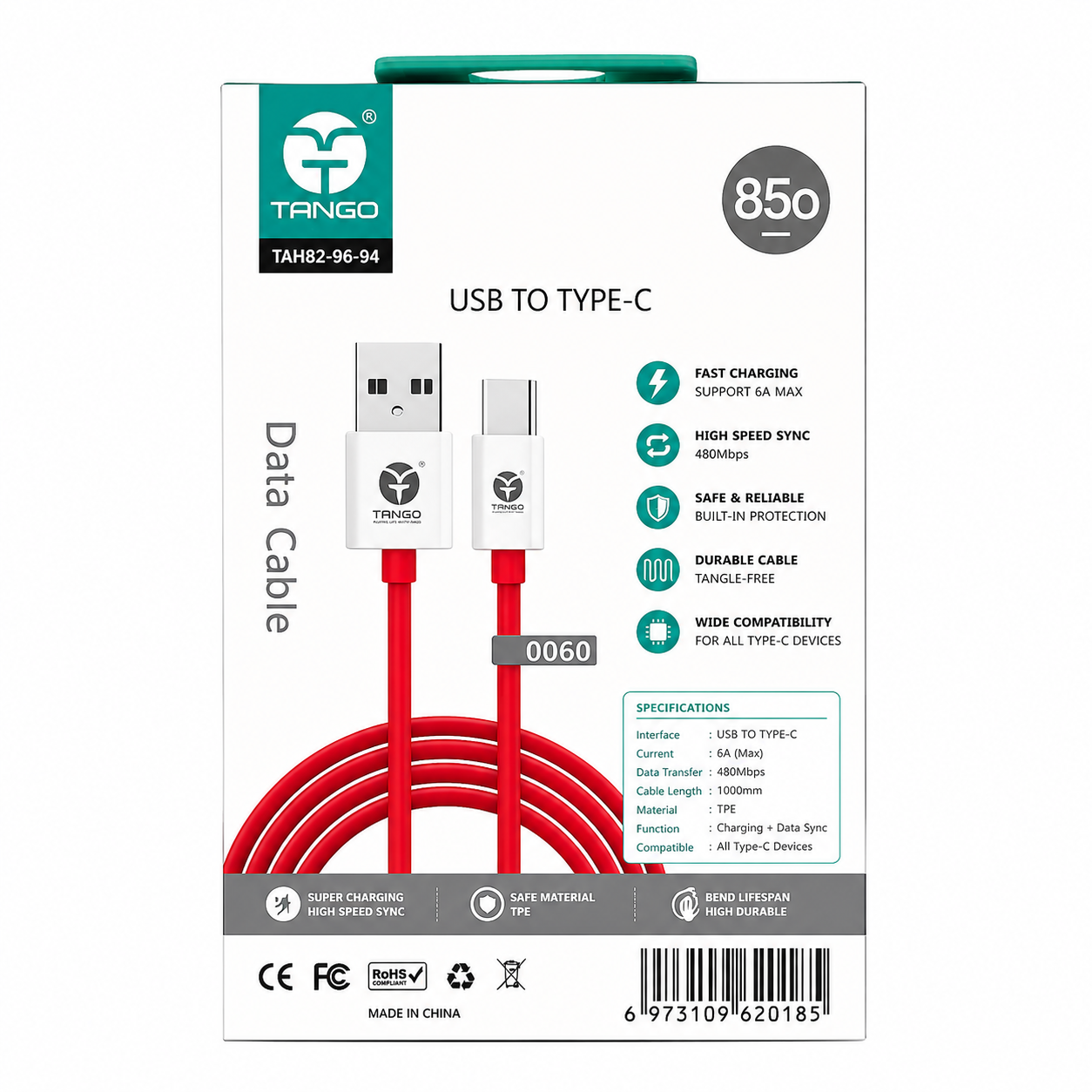Tango | Charging Cable | Tango-OG-04 | USB to Type-C