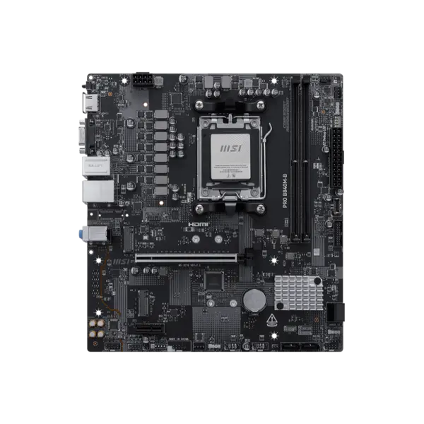 MSI PRO B840M-B mATX AMD Ryzen 9000 Series Motherboard with DDR5, PCIe 4.0, 2.5G LAN & Type-C