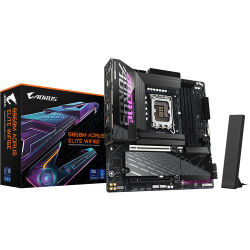 Gigabyte B860M AORUS Elite WiFi 6E mATX Intel LGA1851 Motherboard