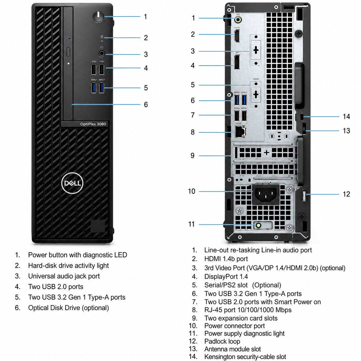 Refurbished Dell Optiplex 5060 SFF 10th Gen Desktop | 8GB/16GB RAM | 256GB/512GB SSD | W11