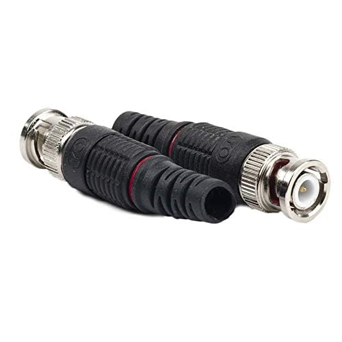QBM | BNC CCTV Camera Connectors | Premium PVC BNC Male Connector | Pack of 5 | Multi-Color