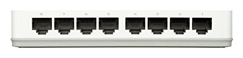 D-LINK | DES-1008C 8-Port 10/100Mbps Fast Ethernet Desktop Switch | Plug & Play | White