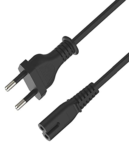 Universal 2-Pin AC Power Cord Cable 1.5 Meter for Laptop, LED TV, Printer & PlayStation