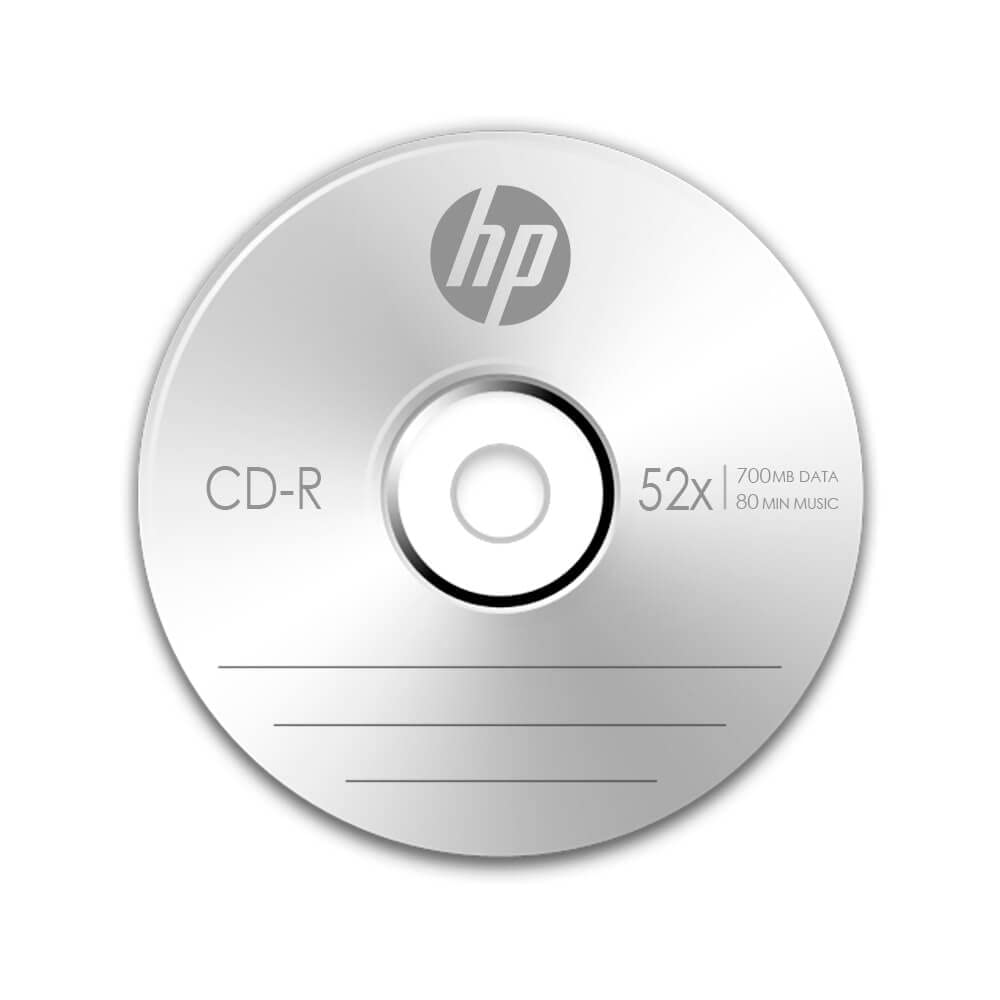 HP | CD-R 700MB Recordable Compact Disc | 52X Speed | 80 Minutes | Pack of 10 Cake Box