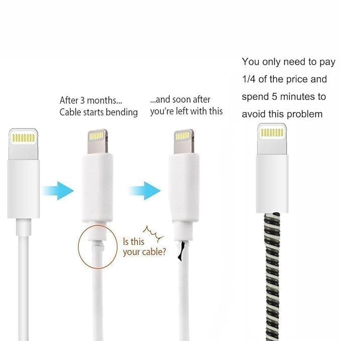 CERLINK | Spiral Cable Protector | Charging Cable Saver | Data Cable Protection Cover | Pack of 1