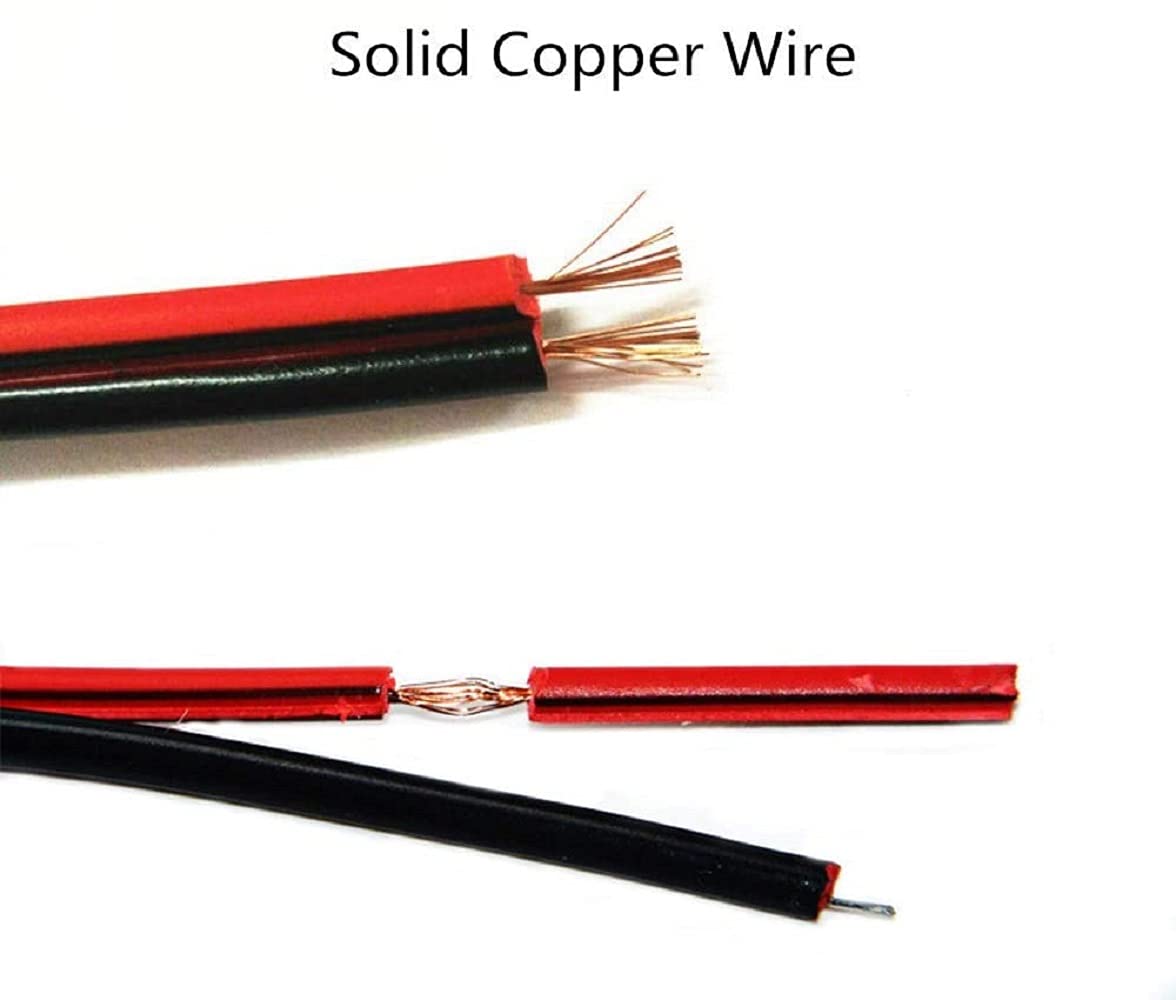 FEDUS | DC Power Pigtail Male Cable | 2.1 x 5.5mm DC Barrel Jack | 18AWG Copper | 12V 5A | Pack of 10