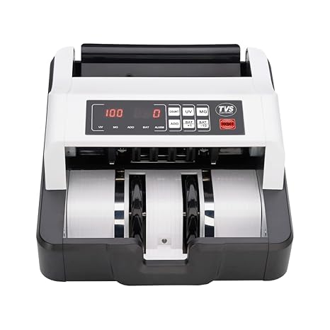 TVS Electronics | CC-232 Classic+ Cash Counting Machine | Fake Note Detection | 1000 Notes/Min | UV MG MT IR Sensors | Black