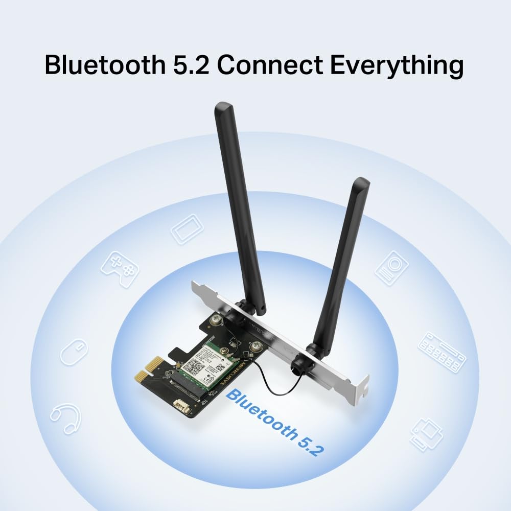 TP-Link Archer T5E AC1200 WiFi Bluetooth PCIe Adapter | Dual Band Wireless Network Card | Desktop WiFi Adapter