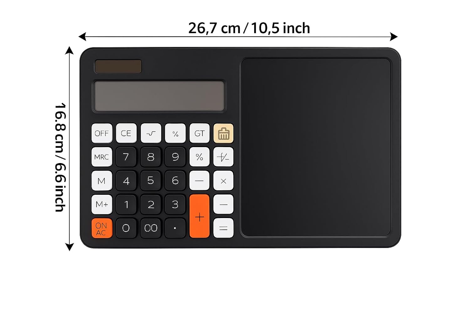 CBK | 2-in-1 Calculator & LCD Writing Tablet | CBK-220 | 7.5" Writing Pad | 12-Digit Display | Stylus | Black
