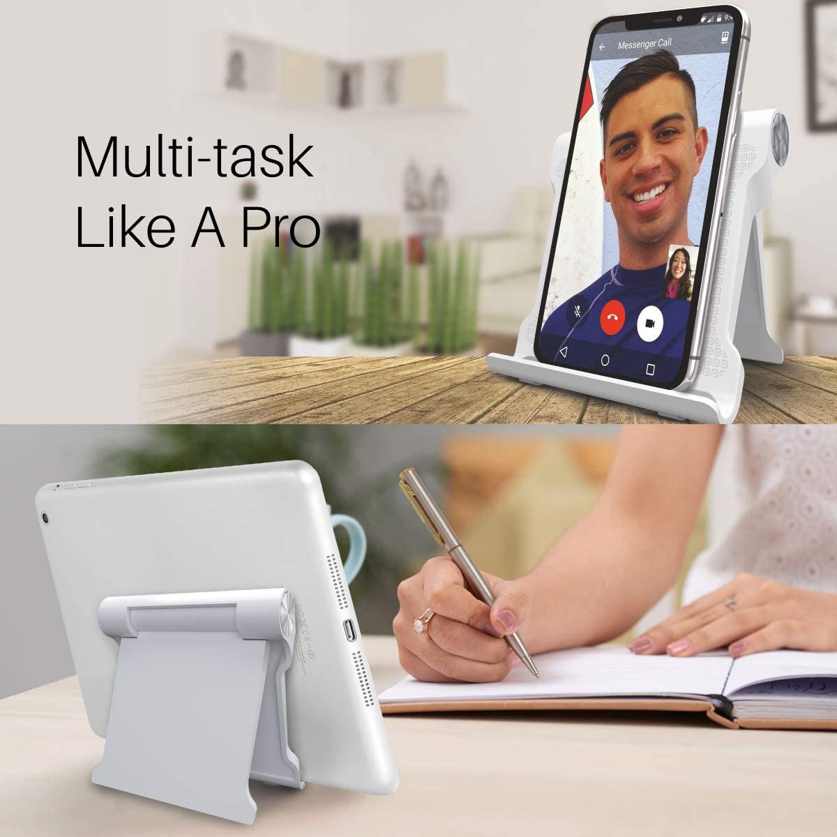 Portronics Modesk 200 Mobile Stand | Adjustable Desktop Phone Holder