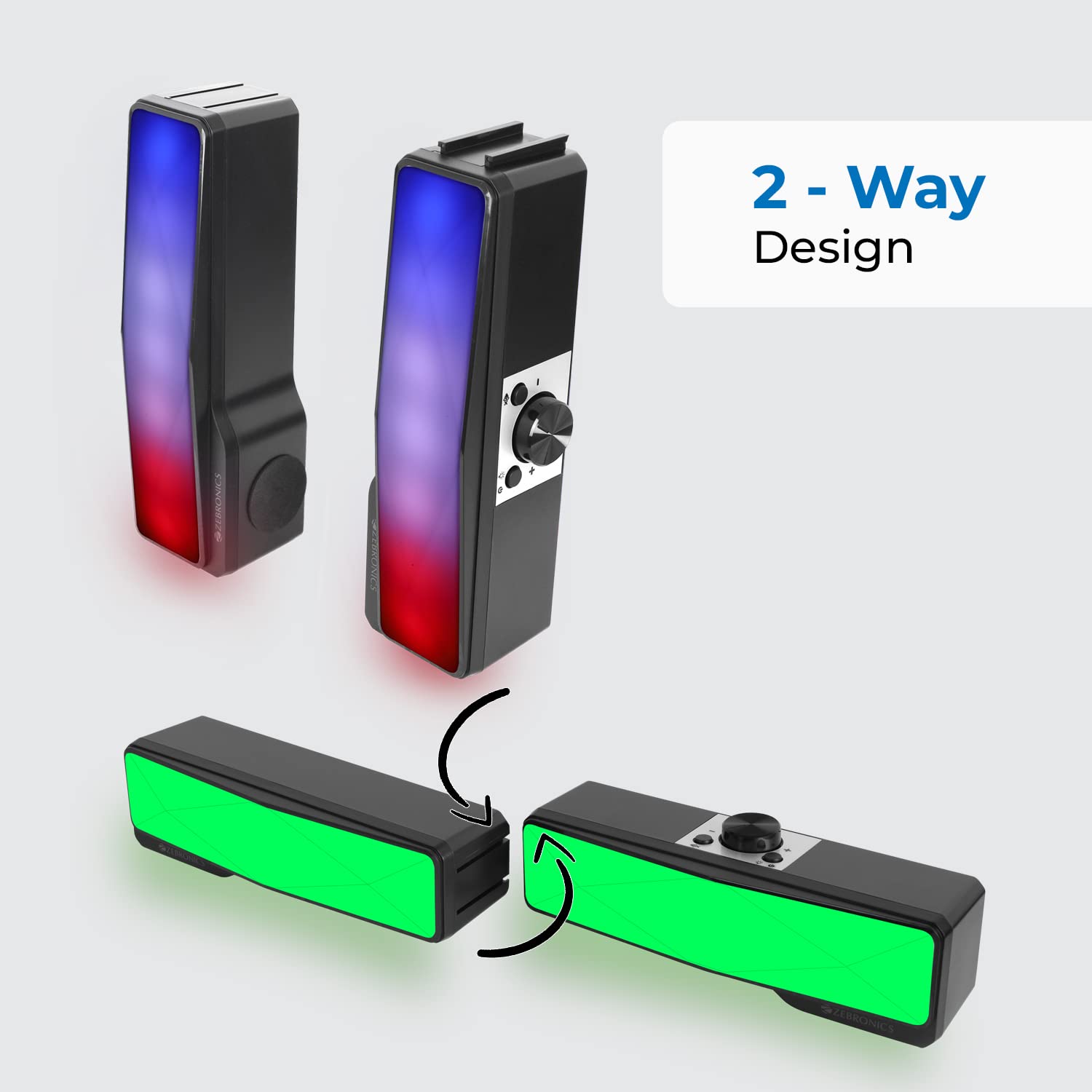 Zebronics Wonder Bar 20 Soundbar Speaker | Multimedia Sound Bar | Stereo Audio System