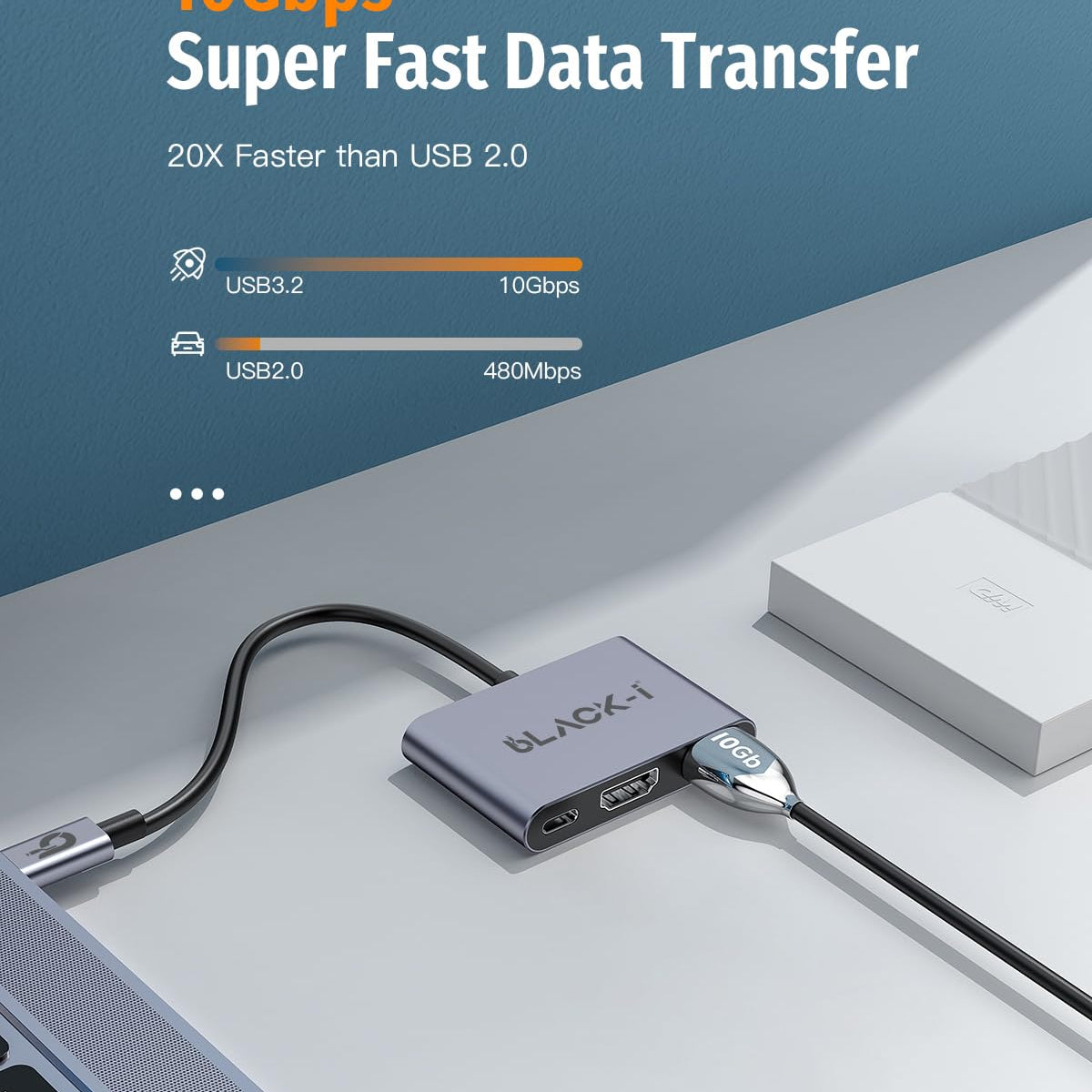 BLACK-I | Type-C to HDMI Converter | TYPE-C-HDMI CONVERTER | USB-C to HDMI Adapter