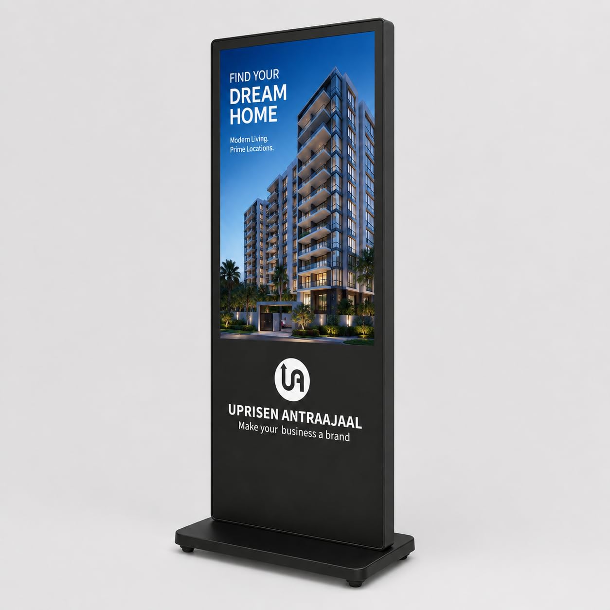 Uprisen Antraajaal | 43" I Shape Digital Standee | UPA00043FM | Full HD IPS LED Display | 1 Year CMS Software