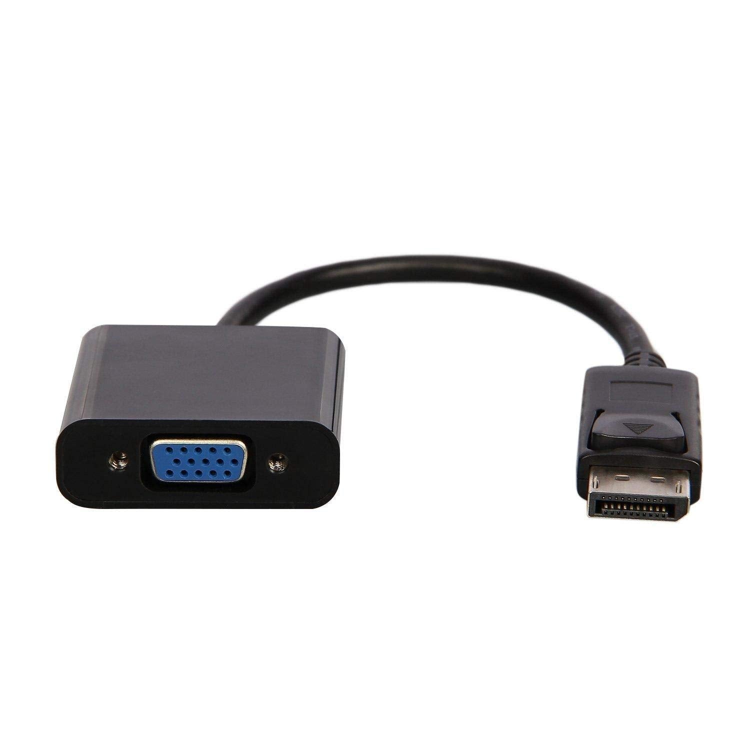 PremiumAV | DisplayPort to VGA Converter | DP Male to VGA Female Adapter | 1080P Full HD | Plug & Play | Black