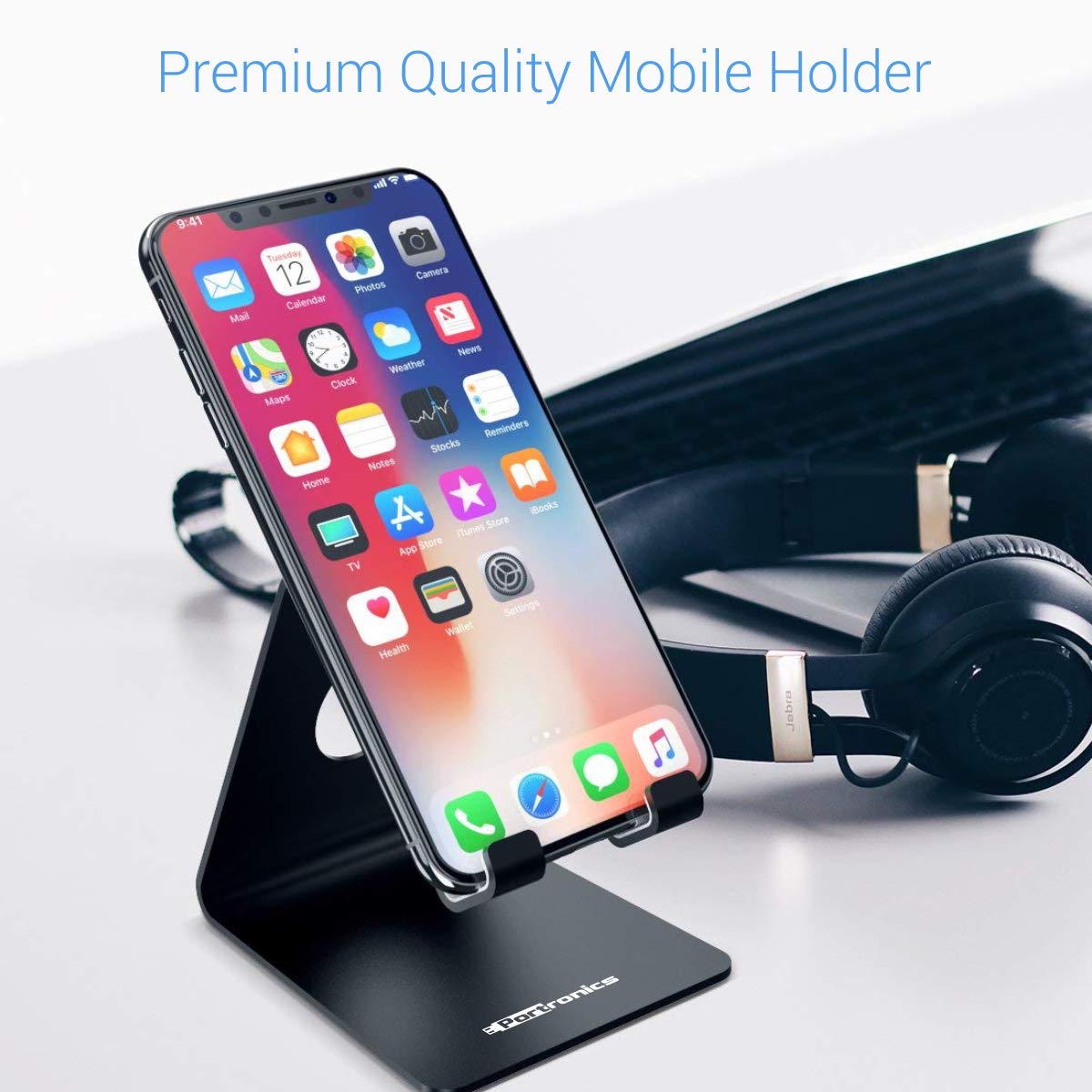 Portronics Modesk POR122 Mobile Stand | Adjustable Foldable Smartphone Holder
