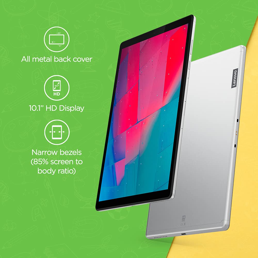LENOVO | Tab M10 HD 2nd Gen Tablet | 10.1 Inch HD IPS Display | 2GB RAM | 32GB Storage | Wi-Fi | Android 10 | Platinum Grey