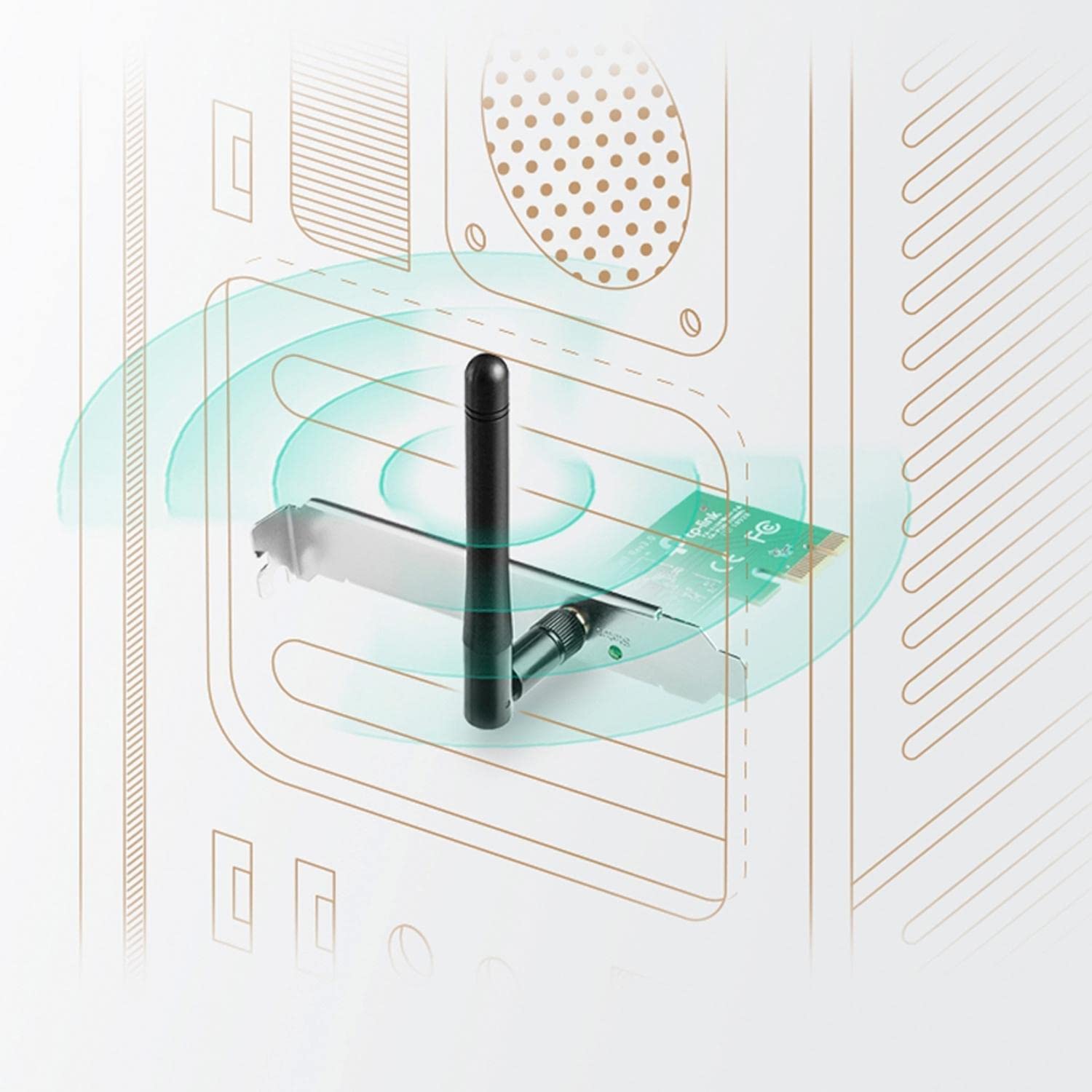 TP-Link TL-WN781ND 150Mbps Wireless PCI Express Adapter | WiFi Network Card | PCIe Wireless Adapter for Desktop PC