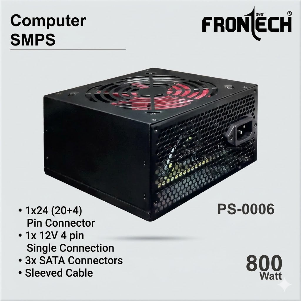 Frontech PS-0006 Desktop Power Supply | SMPS for PC | Internal Computer PSU