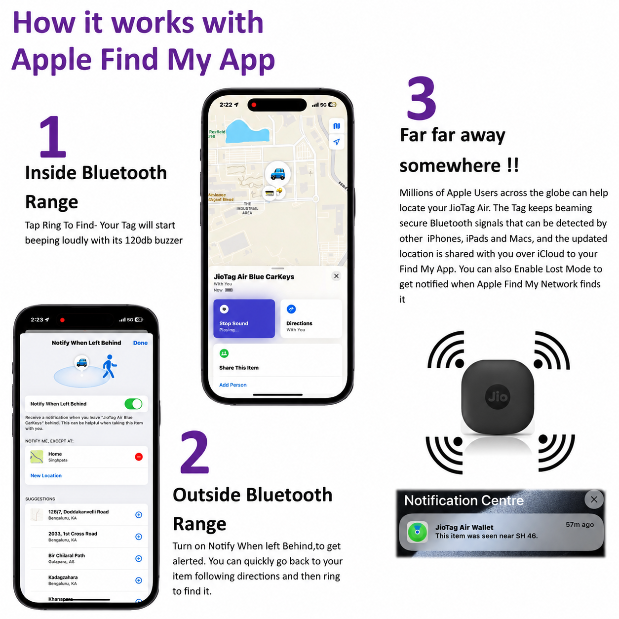 JioTag Smart Tracker | Bluetooth Smart Tag | Item Finder & Location Tracker