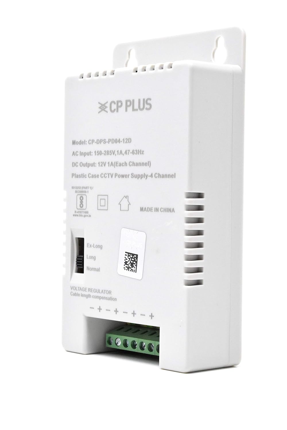 CP PLUS | CP-DPS-PD04-12D 12V 5A 4 Channel CCTV SMPS Power Supply | 60W | Security Camera Power Adapter
