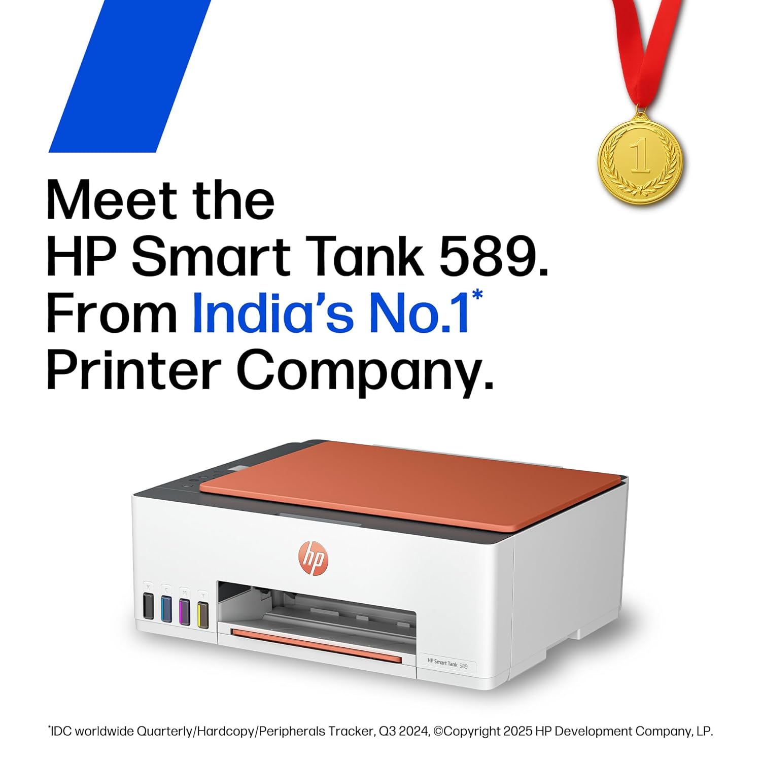 HP | Smart Tank 589 All-in-One Wi-Fi Colour Ink Tank Printer | Print Scan Copy | 4A8D9A