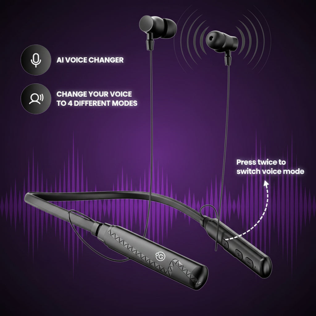 OOGE | Neckband Earphones | Tune 4 | Wireless Black