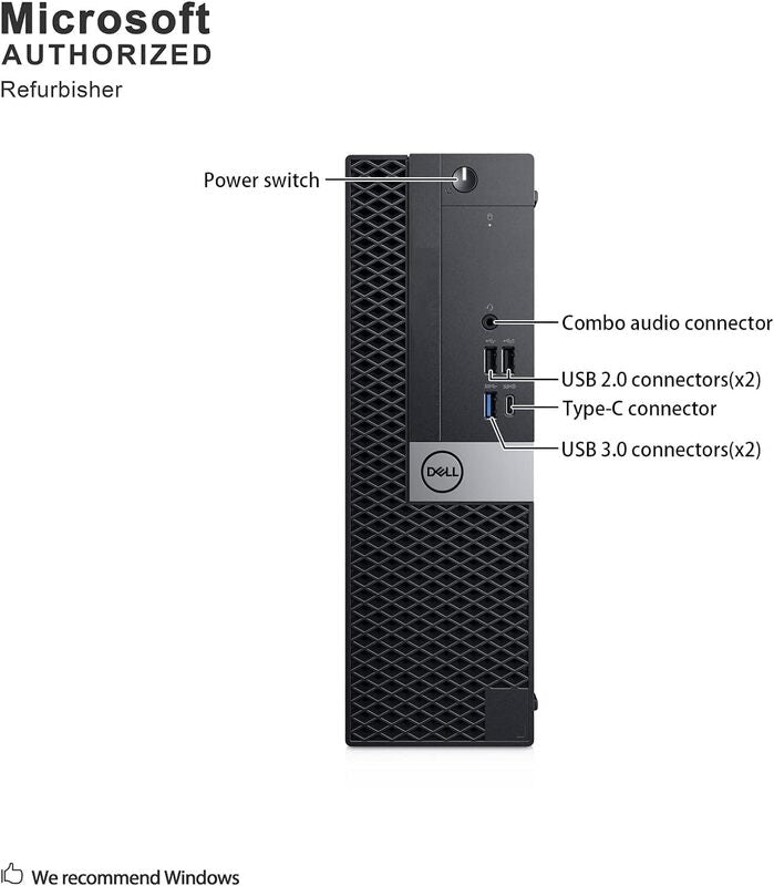 Refurbished Dell Optiplex 7070 SFF 9th Gen Desktop | 8GB/16GB RAM | 256GB/512GB SSD | W11