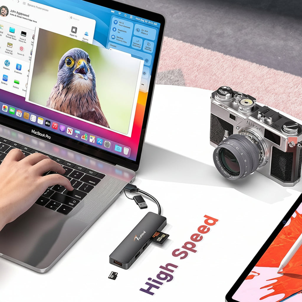 Techie | Type-C USB Card Reader Hub | HUBTC10 | USB-C USB Devices