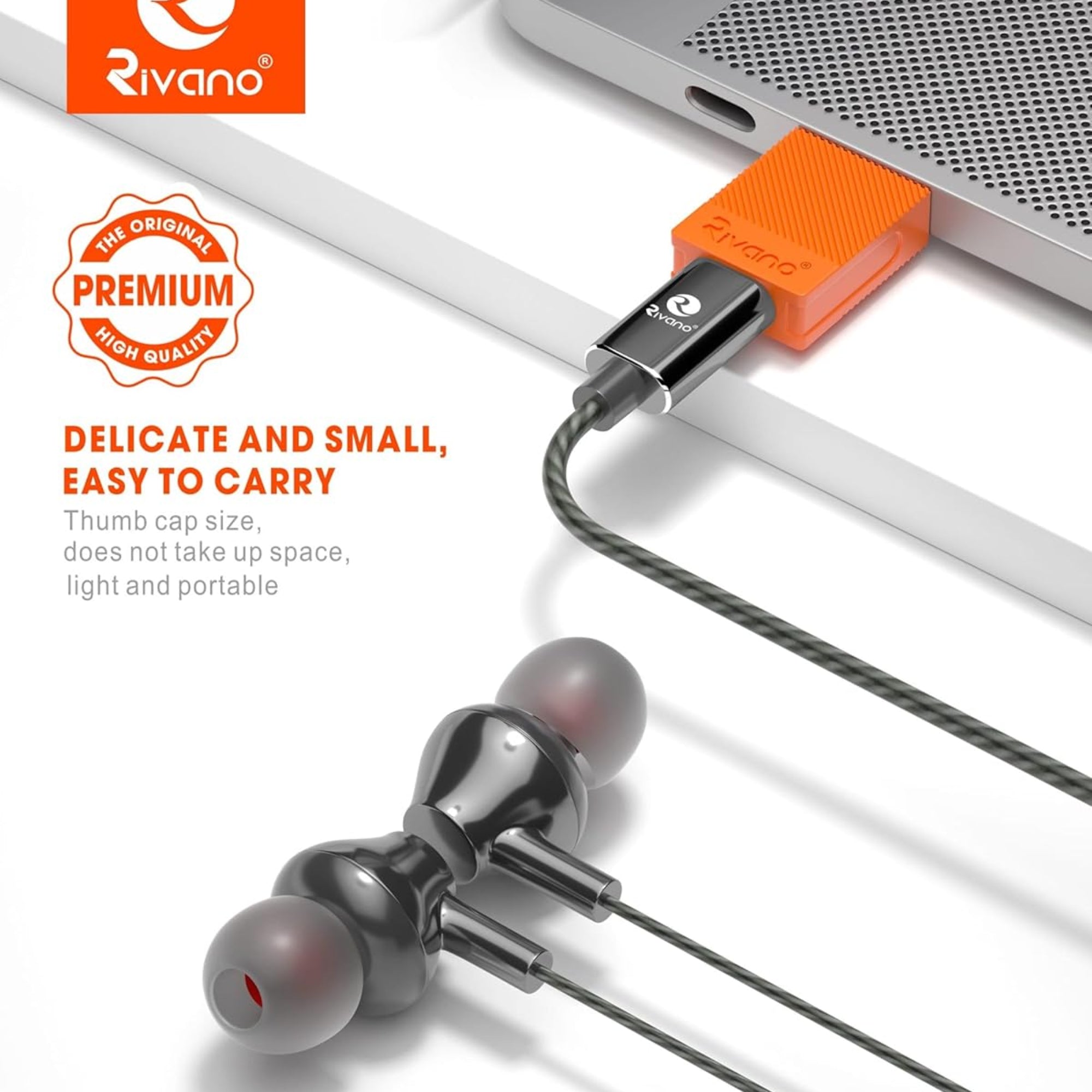 Rivano RN CB-64-A-PD USB-A to Type-C Converter | USB-C Fast Charging Adapter | USB Type-A to USB-C Connector