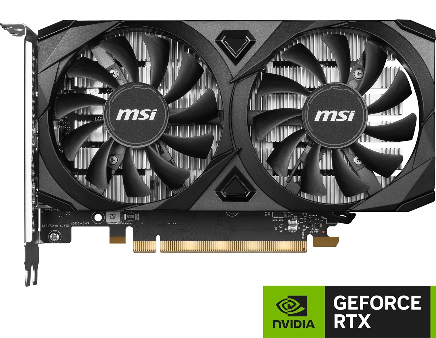 MSI | GeForce RTX 3050 VENTUS 2X E 6GB OC Graphics Card | GDDR6 | PCIe 4.0 x16 | Dual Fan | V812-055R