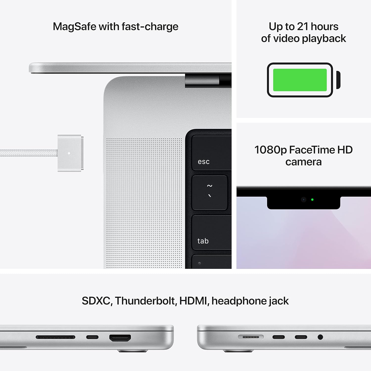 Apple | MacBook Pro A2442 M1 Pro | 10-Core CPU | 16-Core GPU | 32GB Unified Memory | 512GB SSD | 14.2" Liquid Retina XDR | macOS