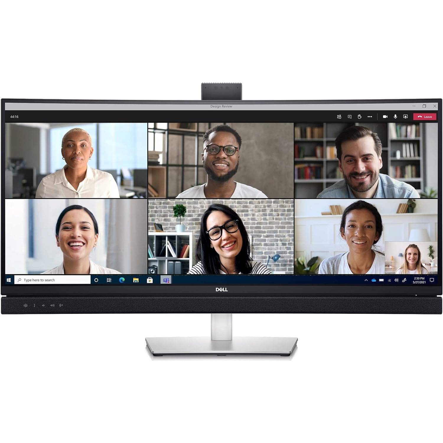 Dell C3422WE 34.14" WQHD Curved IPS USB-C Video Conferencing Monitor | 3440 × 1440 | 90W USB-C Dock | 5MP IR Webcam | Dual 5W Speakers | RJ-45 Ethernet | Height Adjustable