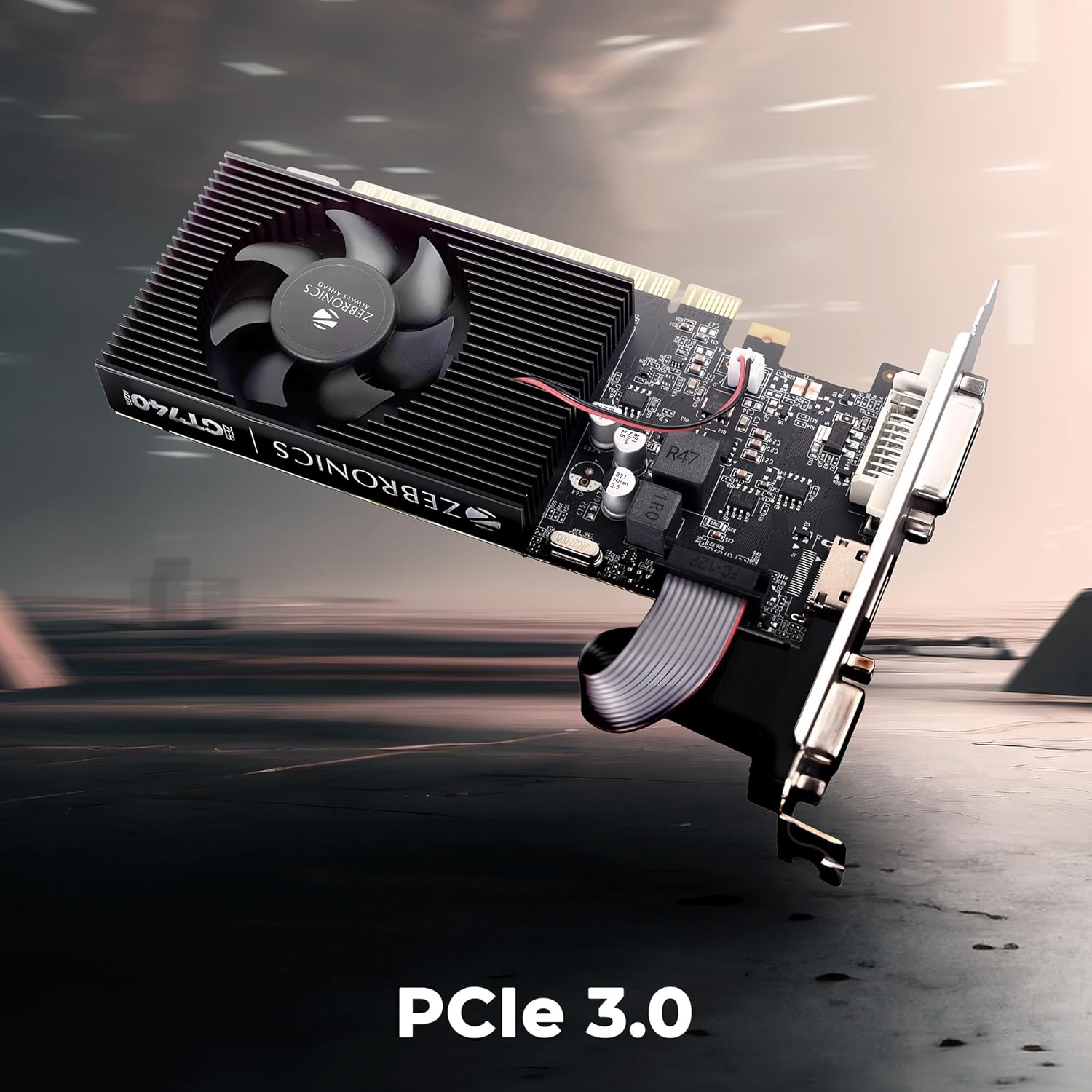 ZEBRONICS | GT740 4GB GDDR3 Graphics Card | NVIDIA GeForce GT 740 | PCIe 3.0 x16 | HDMI | DVI | VGA