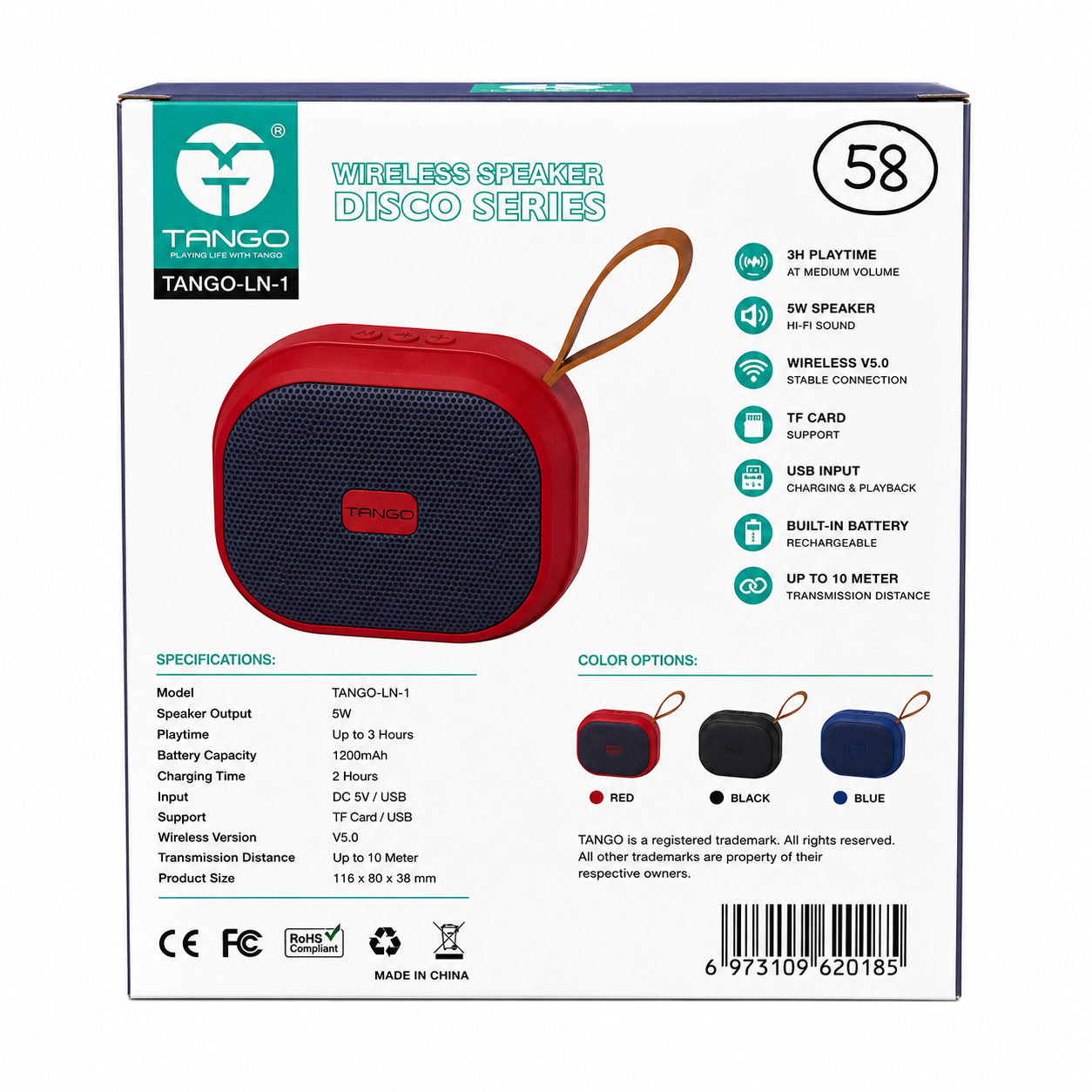 Tango | Bluetooth Speaker | Tango-LN-1 | Wireless Portable Speaker