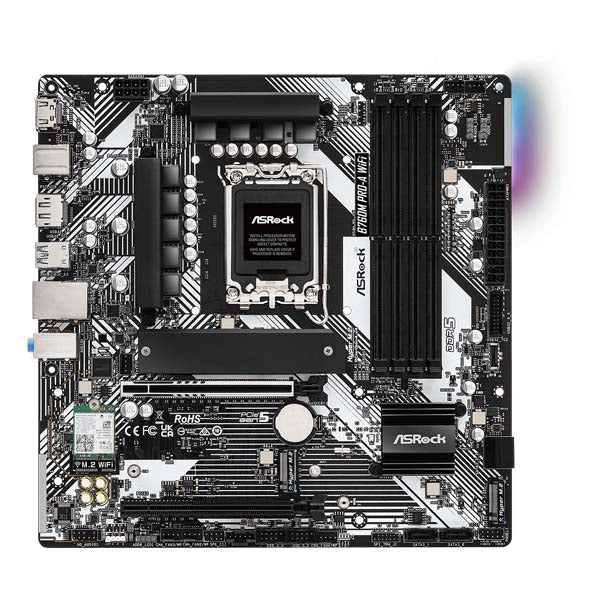 ASRock B760M Pro-A WiFi Intel B760 DDR5 Micro-ATX LGA1700 Motherboard
