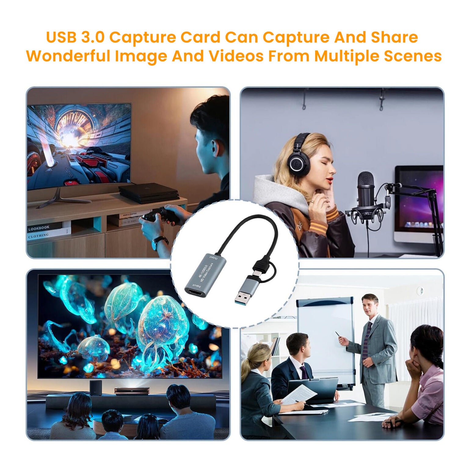 Techie | Video Capture Card | CONV15 | HDMI 4K USB Type-C