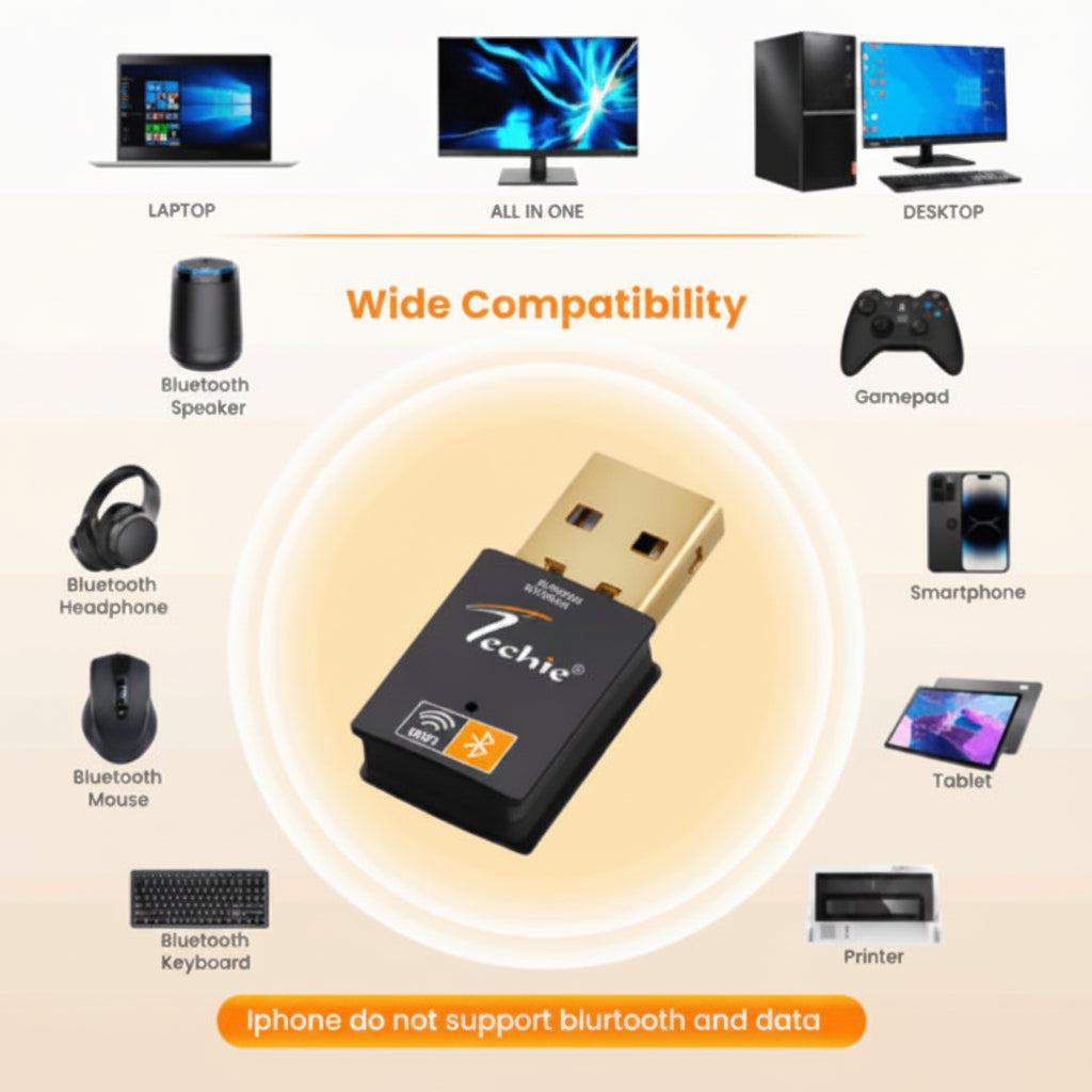 Techie | USB WiFi Adapter | TC-WIA603S | USB WiFi 600M BT 4.2