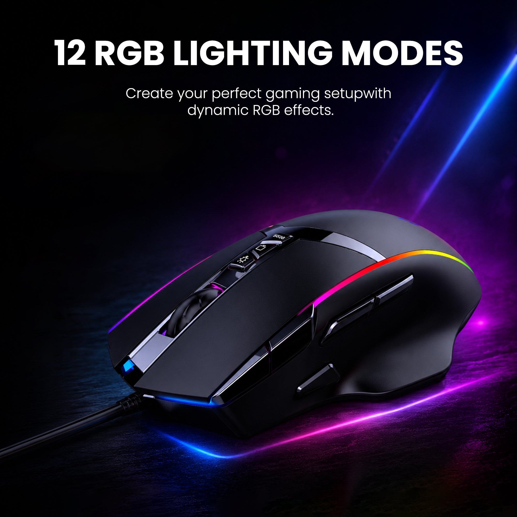 Techie Apex Wired Optical Mouse | USB Mouse for PC & Laptop | Ergonomic Computer Mouse
