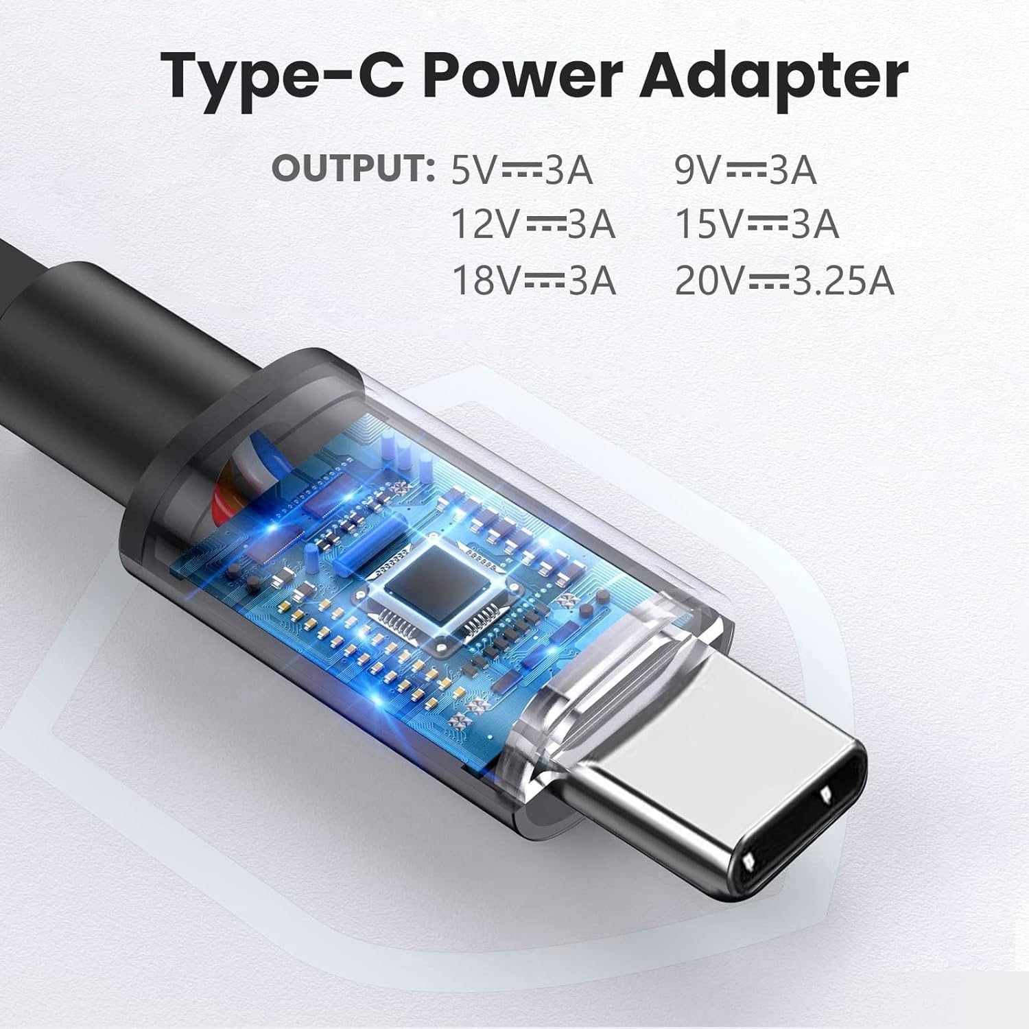 H-109 65W USB Type-C Laptop Charger | PD Fast Charging Power Adapter | USB-C Replacement Charger for Laptop & Notebook