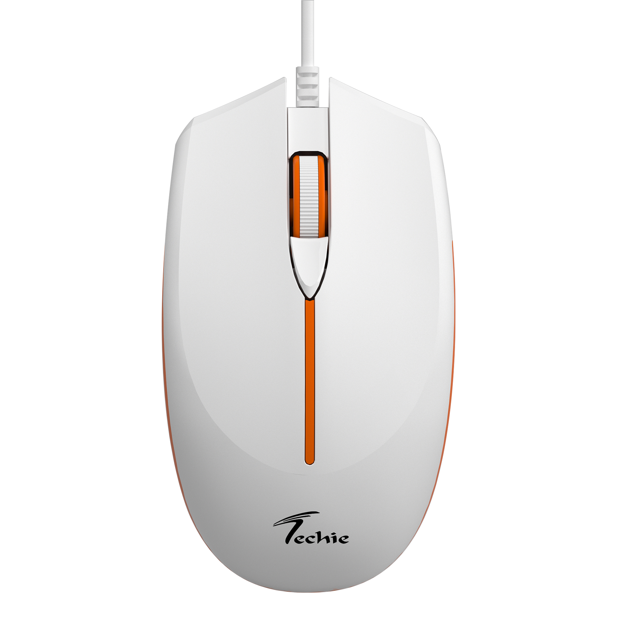 Techie Edge White Wired Optical Mouse | USB Mouse for PC & Laptop | Ergonomic Computer Mouse