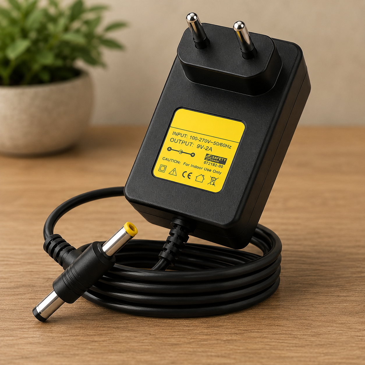 UPORT 9V 2A DC Adapter with Sony Pin | Power Supply Adapter | 9V 2 Amp Charger