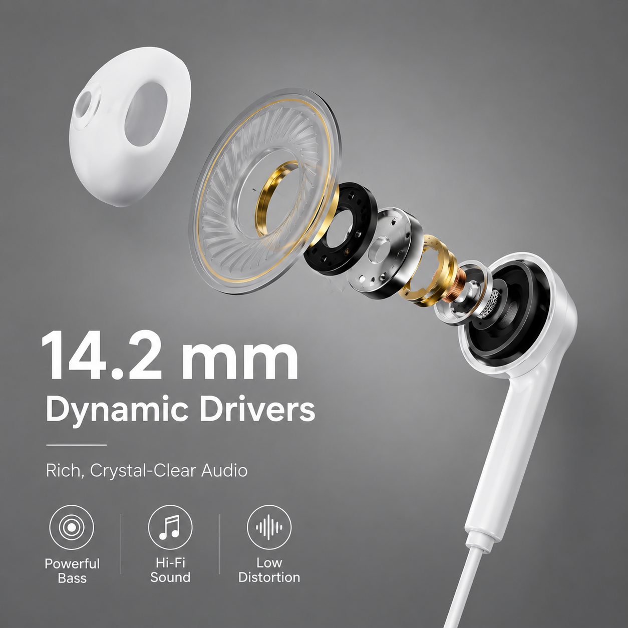 Portronics Conch Theta L POR 3063 Lightning Wired Earphones | In-Ear Earphones with Mic for iPhone & iPad
