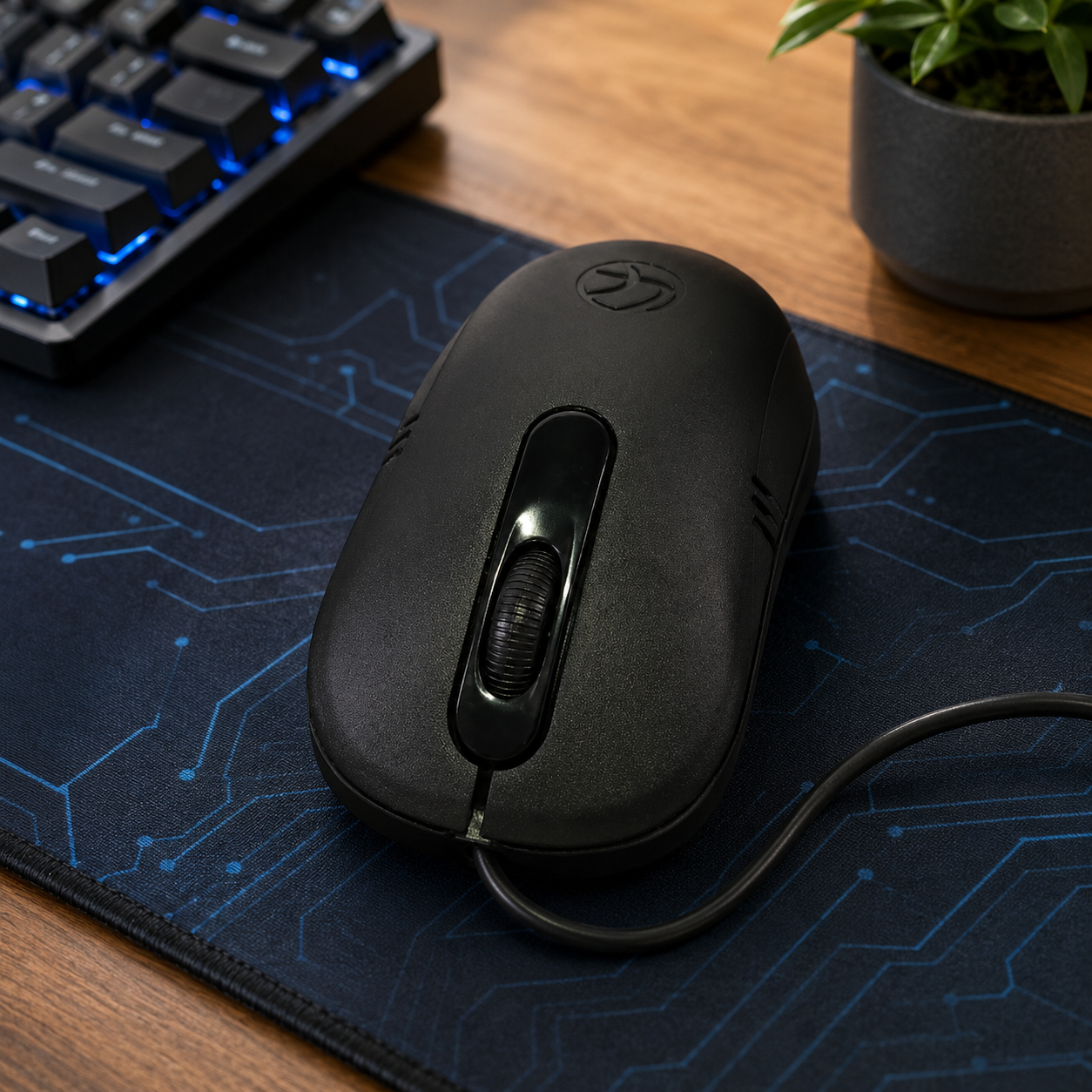 Lapcare L-50 Wired Optical Mouse | USB Computer Mouse | Ergonomic Mouse for PC & Laptop