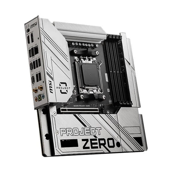 MSI B650M Project Zero Wi-Fi Motherboard – AMD AM5, Supports Ryzen 7000 Series, DDR5, mATX