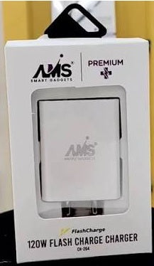 AMS 120W Flash Charge Charger CH-264 Fast Charging Adapter USB
