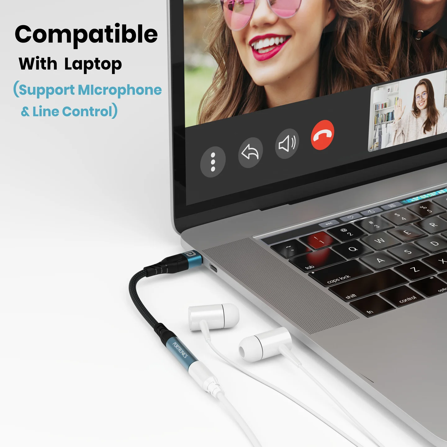 Portronics iKonnect C Pro | Type-C to 3.5mm Audio Jack Adapter | DAC Audio Converter