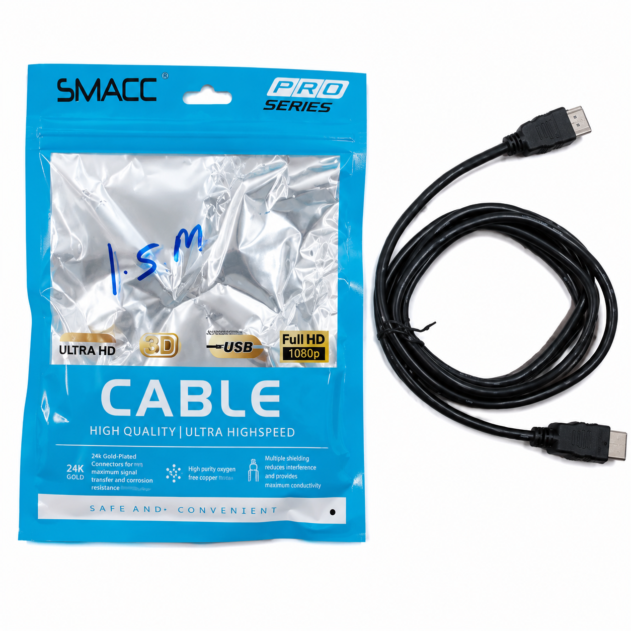 Smacc HDMI Cable 10M | High-Speed HDMI Male to Male Cable | Full HD Display & Audio Cable