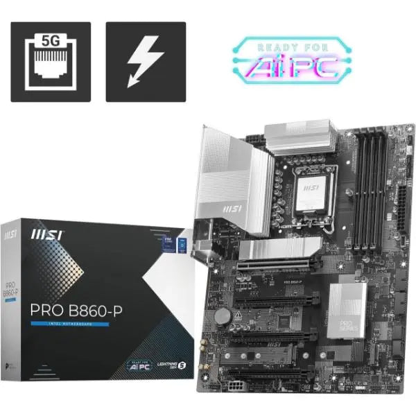 MSI PRO B860-P WIFI ATX Motherboard for Intel Core Ultra LGA 1851 with DDR5 & PCIe 5.0