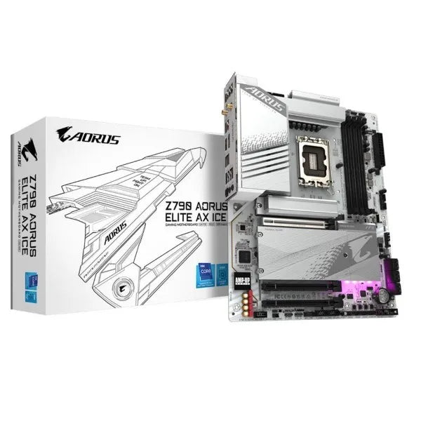 Gigabyte Z790 AORUS Elite AX ICE DDR5 WiFi LGA 1700 ATX Intel Motherboard (12th, 13th & 14th Gen Supported)