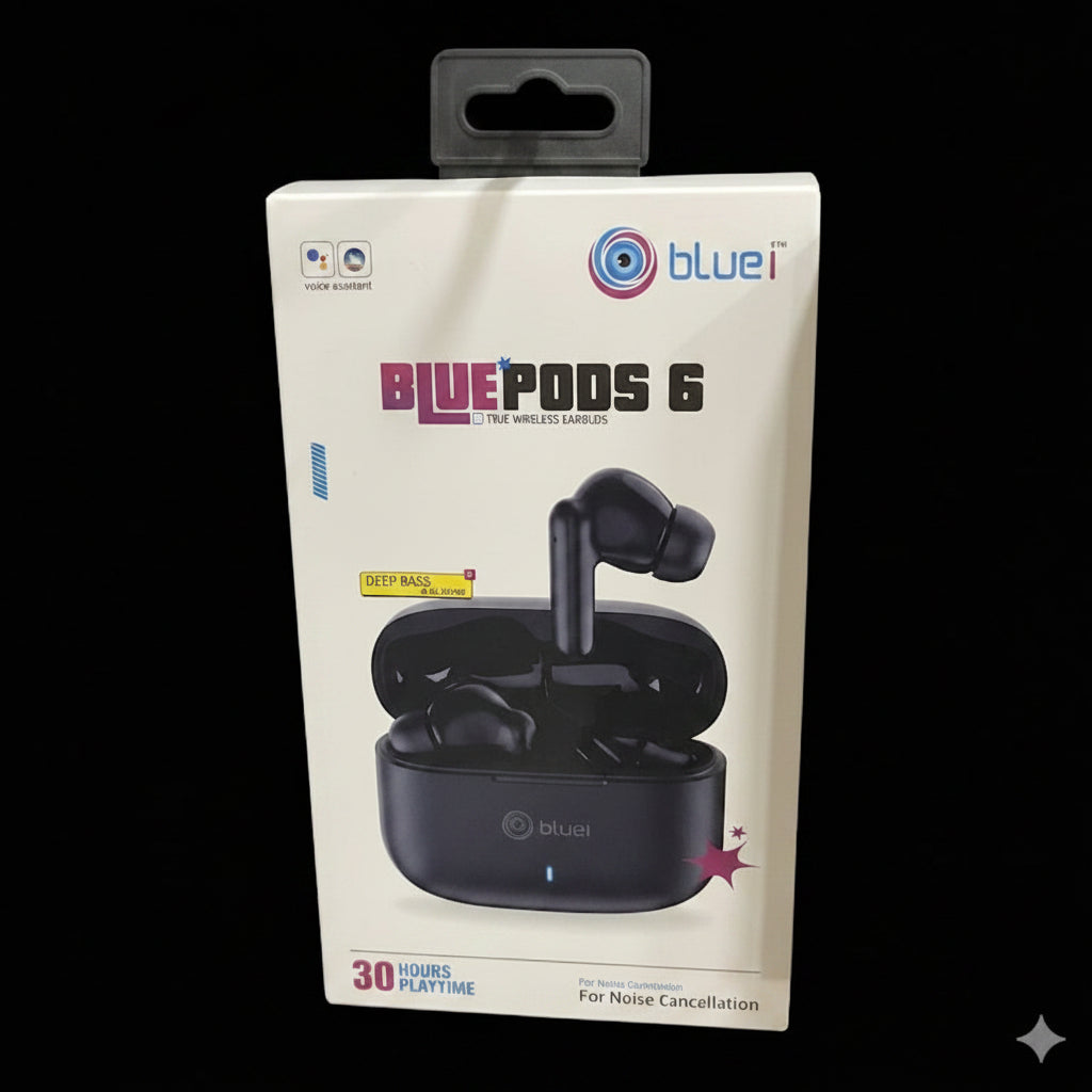 Bluei BluePods 6 TWS Earbuds | 30H Playtime | Deep Bass
